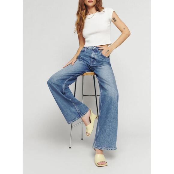 Reformation Cary Wide Leg Jeans | Colorado wash | 26 - Picture 13 of 14